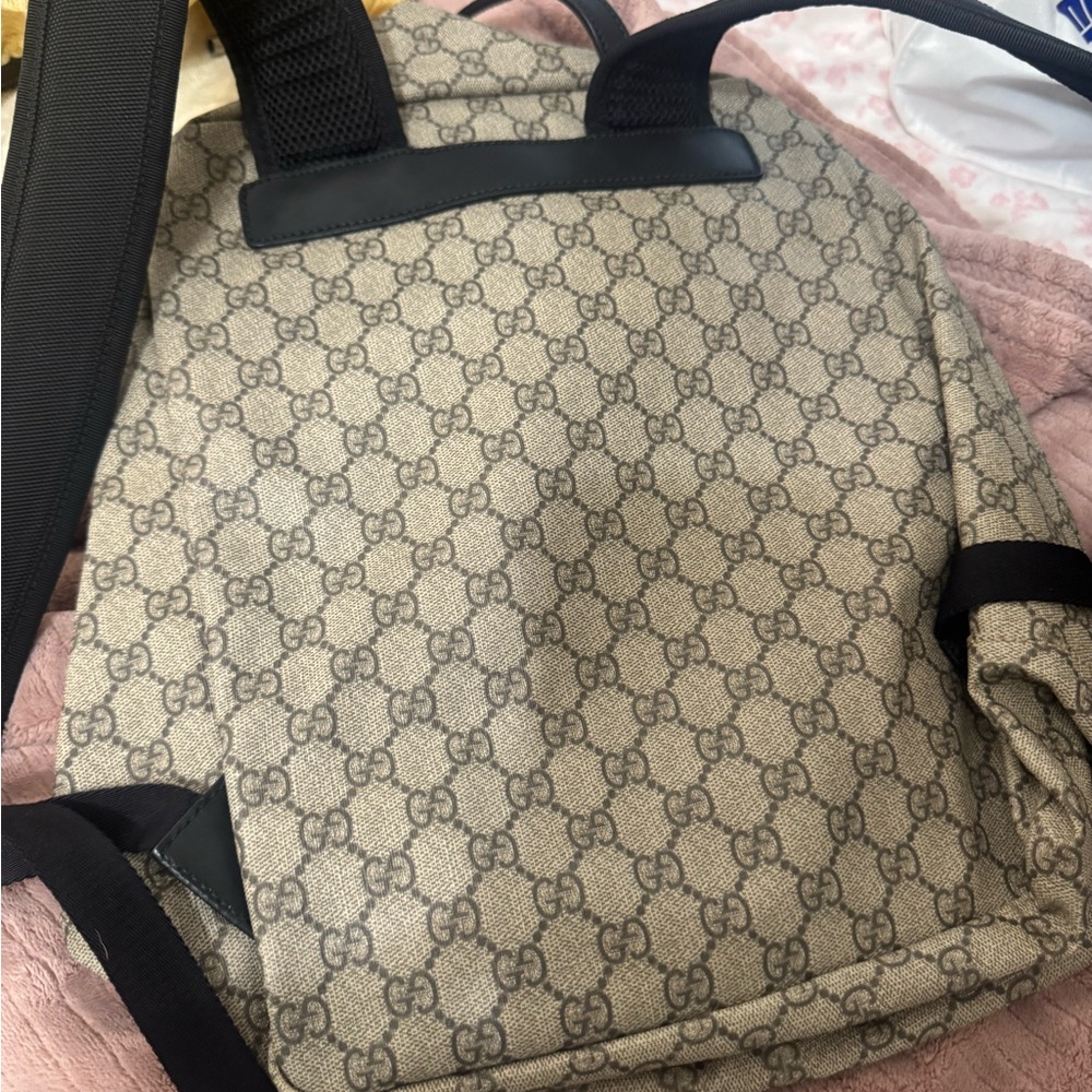 Gucci Brown and Black Backpack with Iconic Monogram - Picture 4 of 4